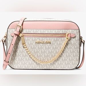 Michael Kors Blush Pink and Cream Crossbody Bag